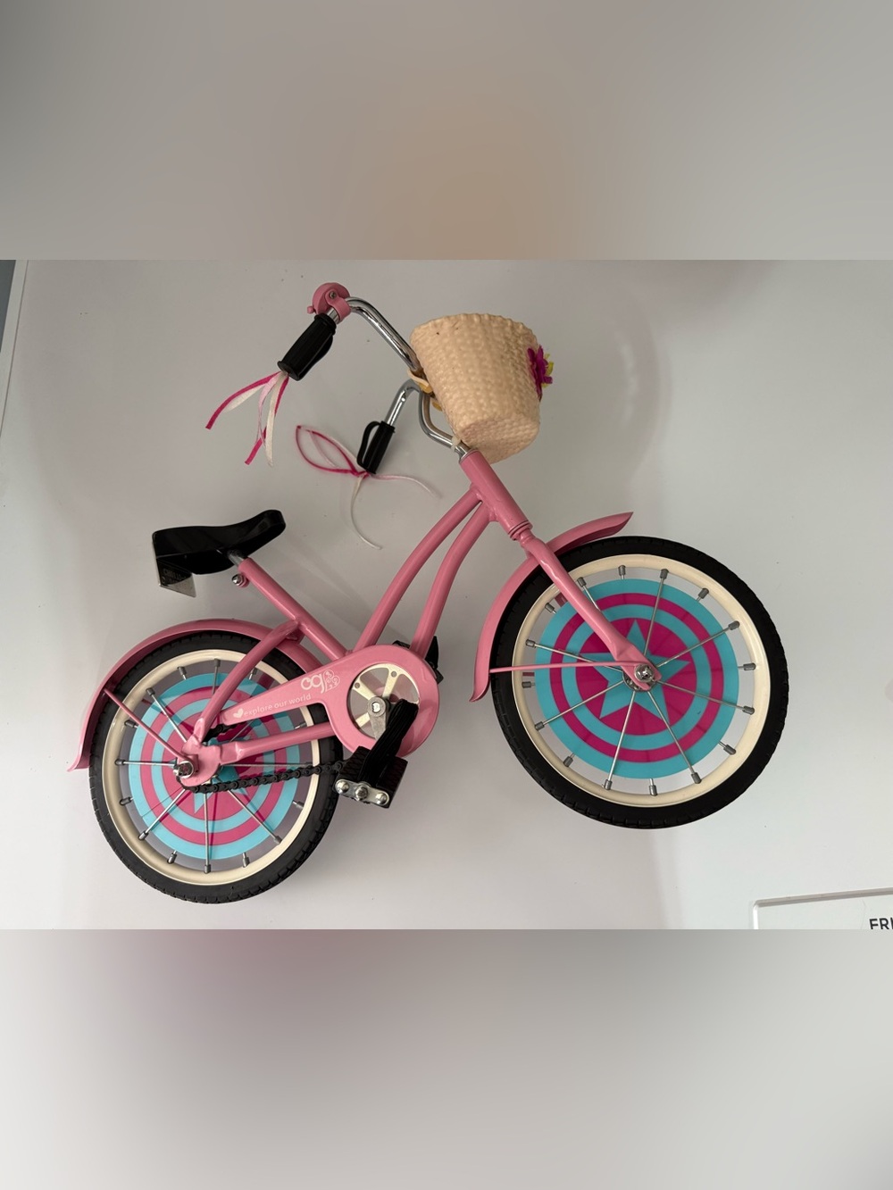 18" Doll Our Generation Pink Metal Bicycle American Girl